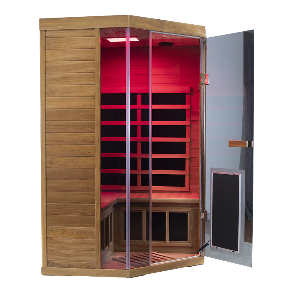 Wizzisaunas S07 2–3 Person Low EMF Infrared Sauna with Red Light Therapy