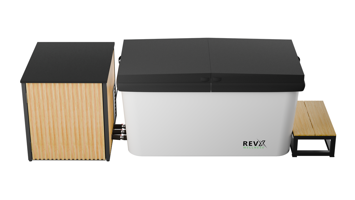 RevX Acrylic X Tub Cold Plunge with LUX High Performance Chiller and Filtration System