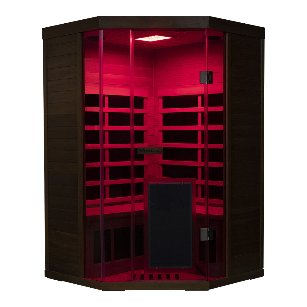 Wizzisaunas S07 2–3 Person Low EMF Infrared Sauna with Red Light Therapy