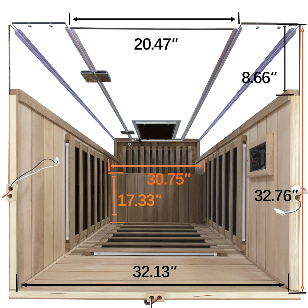 Wizzisaunas S01 Low EMF Infrared Sauna with Red Light Therapy