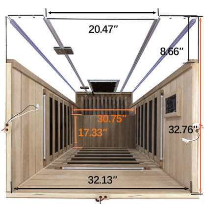 Wizzisaunas S01 Low EMF Infrared Sauna with Red Light Therapy