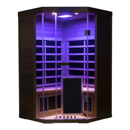 Wizzisaunas S07 2–3 Person Low EMF Infrared Sauna with Red Light Therapy