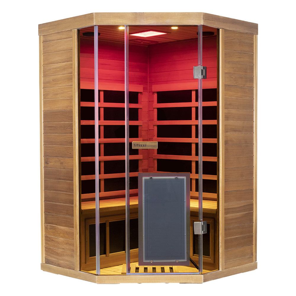 Wizzisaunas S07 2–3 Person Low EMF Infrared Sauna with Red Light Therapy