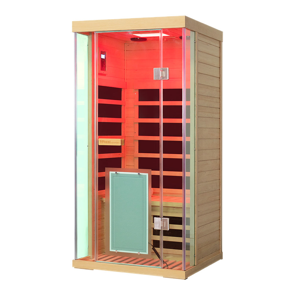 Wizzisaunas S01 Low EMF Infrared Sauna with Red Light Therapy