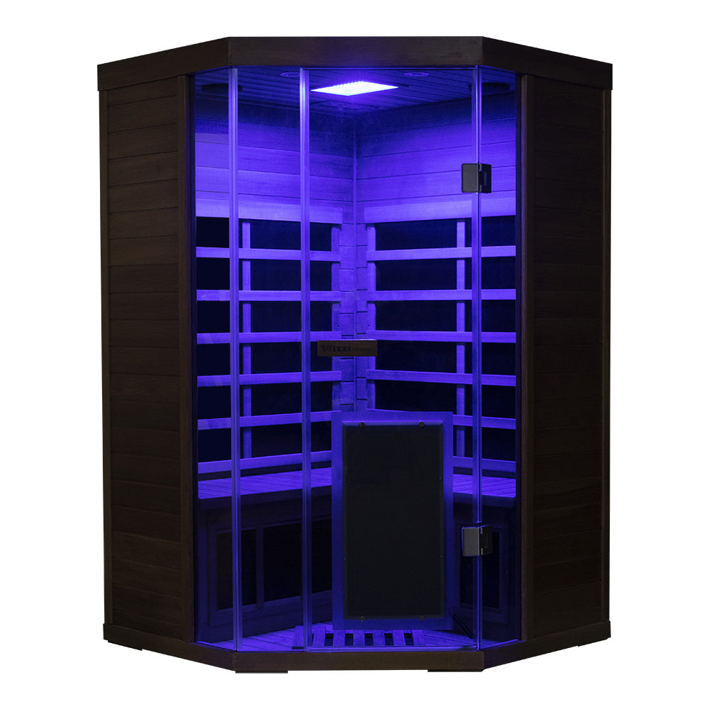 Wizzisaunas S07 2–3 Person Low EMF Infrared Sauna with Red Light Therapy