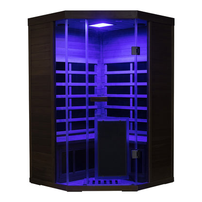 Wizzisaunas S07 2–3 Person Low EMF Infrared Sauna with Red Light Therapy