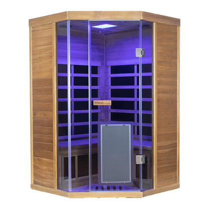 Wizzisaunas S07 2–3 Person Low EMF Infrared Sauna with Red Light Therapy