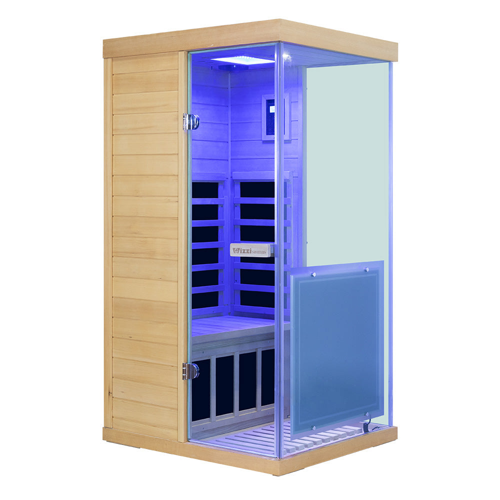 Wizzisaunas S01 Low EMF Infrared Sauna with Red Light Therapy