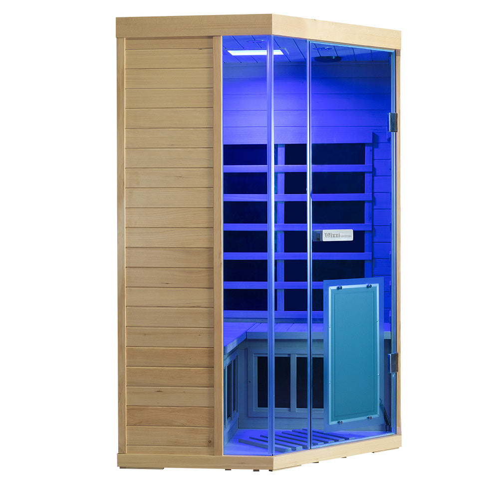 Wizzisaunas S07 2–3 Person Low EMF Infrared Sauna with Red Light Therapy
