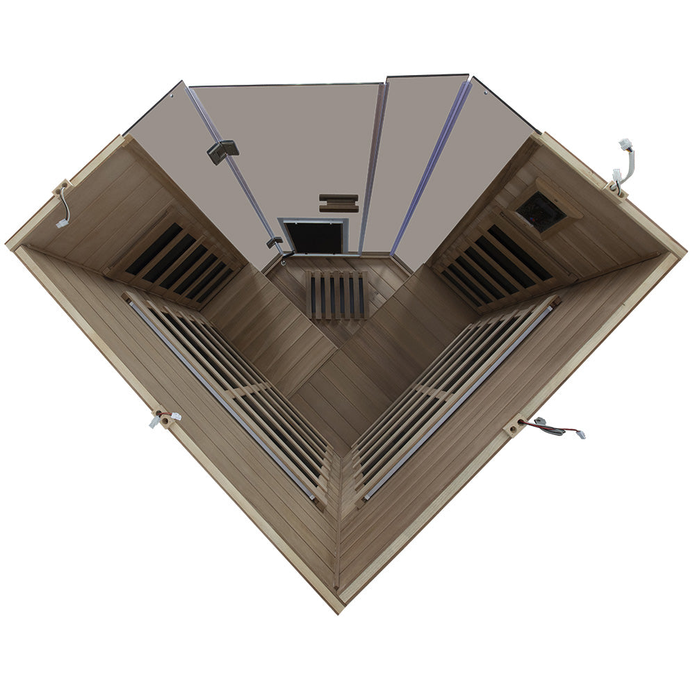 Wizzisaunas S07 2–3 Person Low EMF Infrared Sauna with Red Light Therapy