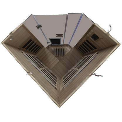 Wizzisaunas S07 2–3 Person Low EMF Infrared Sauna with Red Light Therapy