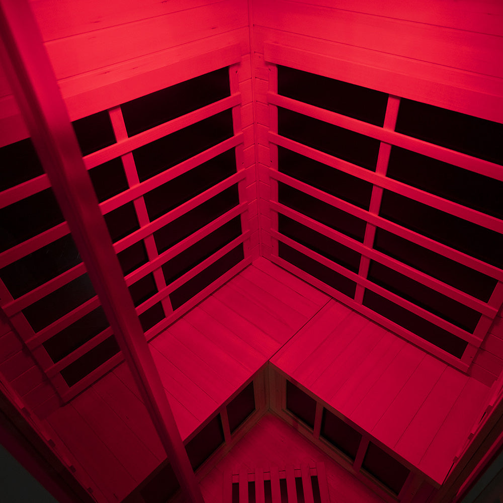 Wizzisaunas S07 2–3 Person Low EMF Infrared Sauna with Red Light Therapy