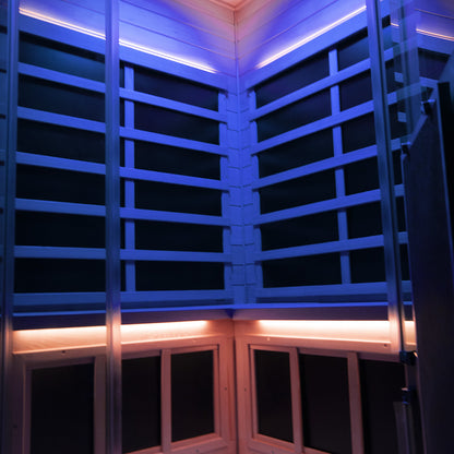 Wizzisaunas S07 2–3 Person Low EMF Infrared Sauna with Red Light Therapy