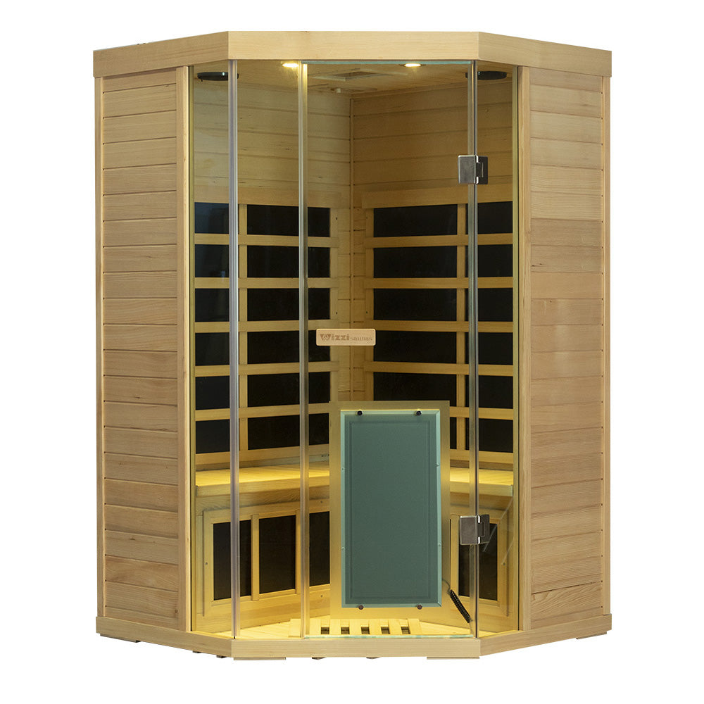 Wizzisaunas S07 2–3 Person Low EMF Infrared Sauna with Red Light Therapy