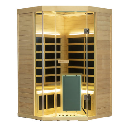 Wizzisaunas S07 2–3 Person Low EMF Infrared Sauna with Red Light Therapy