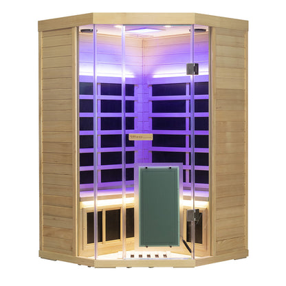 Wizzisaunas S07 2–3 Person Low EMF Infrared Sauna with Red Light Therapy