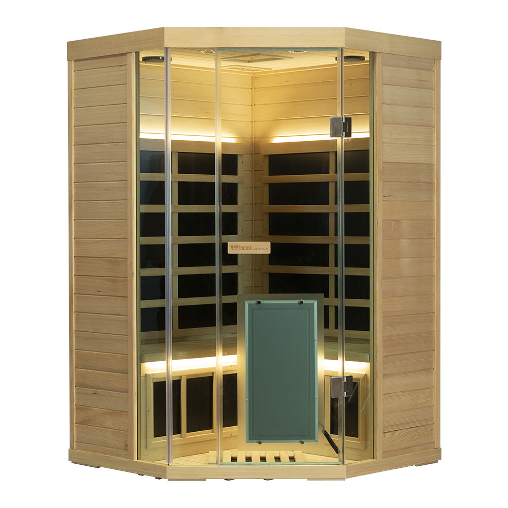 Wizzisaunas S07 2–3 Person Low EMF Infrared Sauna with Red Light Therapy