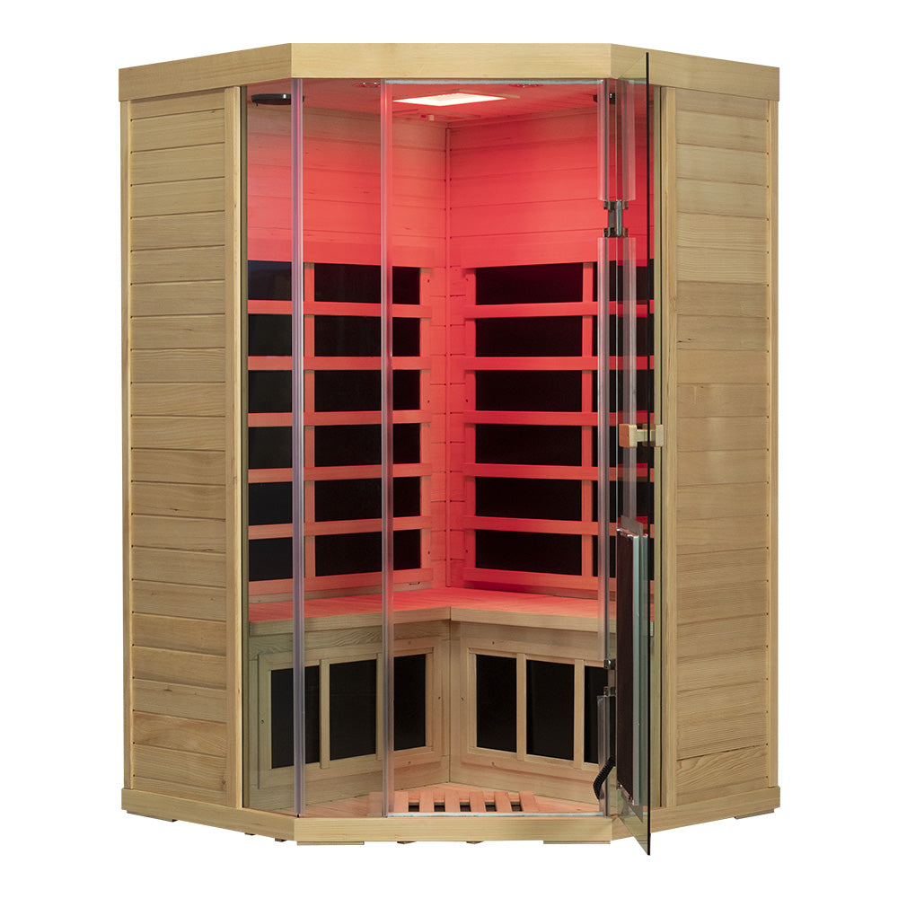 Wizzisaunas S07 2–3 Person Low EMF Infrared Sauna with Red Light Therapy