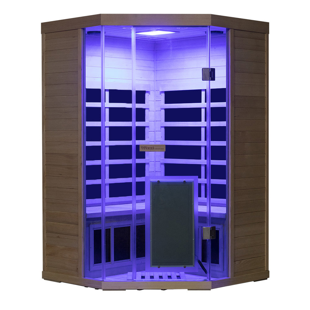 Wizzisaunas S07 2–3 Person Low EMF Infrared Sauna with Red Light Therapy