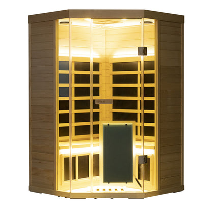 Wizzisaunas S07 2–3 Person Low EMF Infrared Sauna with Red Light Therapy
