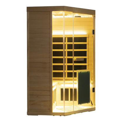 Wizzisaunas S07 2–3 Person Low EMF Infrared Sauna with Red Light Therapy