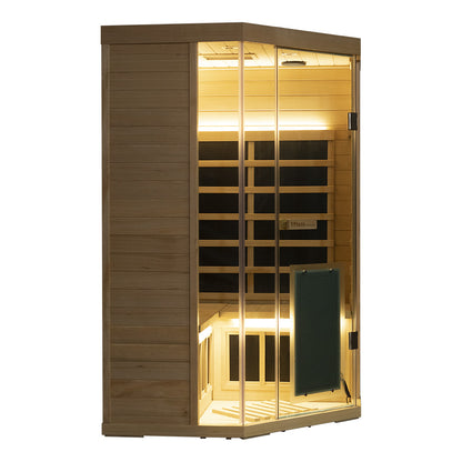 Wizzisaunas S07 2–3 Person Low EMF Infrared Sauna with Red Light Therapy