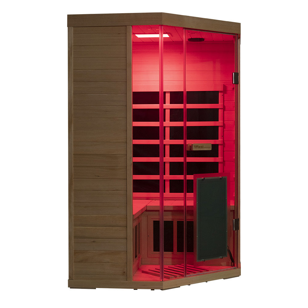 Wizzisaunas S07 2–3 Person Low EMF Infrared Sauna with Red Light Therapy