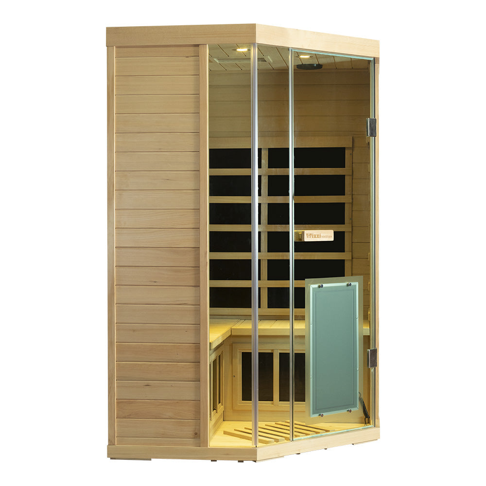 Wizzisaunas S07 2–3 Person Low EMF Infrared Sauna with Red Light Therapy