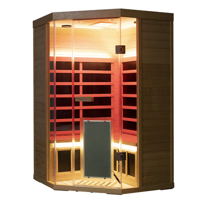 Wizzisaunas S07 2–3 Person Low EMF Infrared Sauna with Red Light Therapy