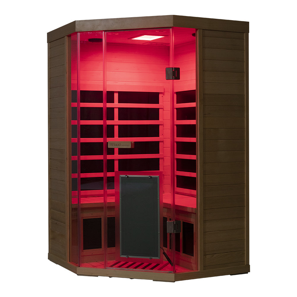 Wizzisaunas S07 2–3 Person Low EMF Infrared Sauna with Red Light Therapy