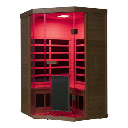 Wizzisaunas S07 2–3 Person Low EMF Infrared Sauna with Red Light Therapy