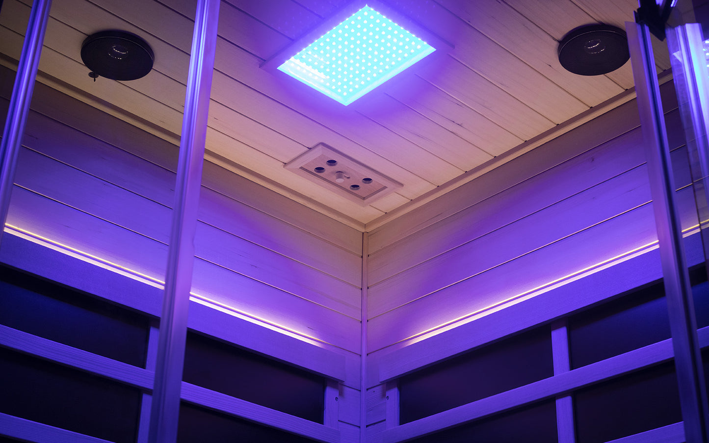 Wizzisaunas S07 2–3 Person Low EMF Infrared Sauna with Red Light Therapy
