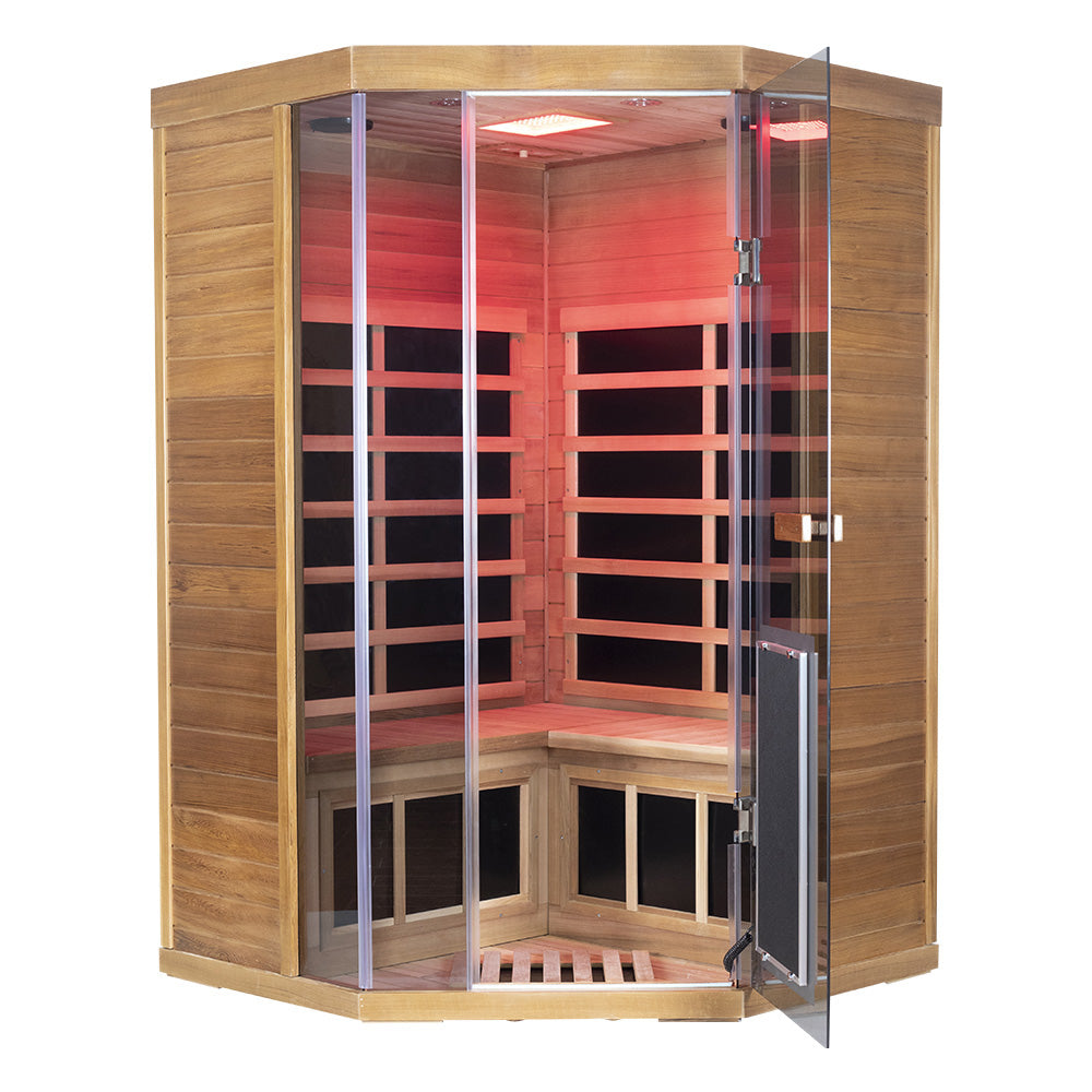 Wizzisaunas S07 2–3 Person Low EMF Infrared Sauna with Red Light Therapy