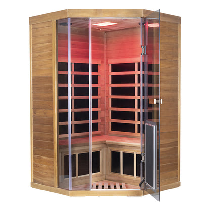 Wizzisaunas S07 2–3 Person Low EMF Infrared Sauna with Red Light Therapy