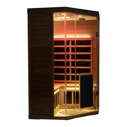 Wizzisaunas S07 2–3 Person Low EMF Infrared Sauna with Red Light Therapy