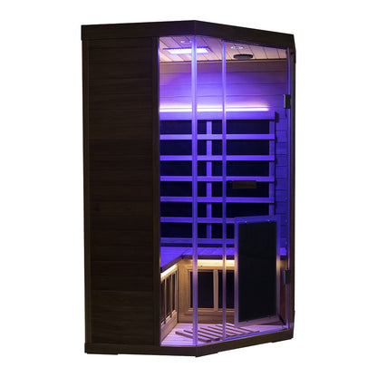 Wizzisaunas S07 2–3 Person Low EMF Infrared Sauna with Red Light Therapy