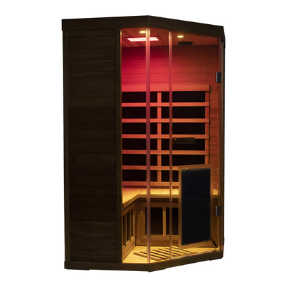 Wizzisaunas S07 2–3 Person Low EMF Infrared Sauna with Red Light Therapy