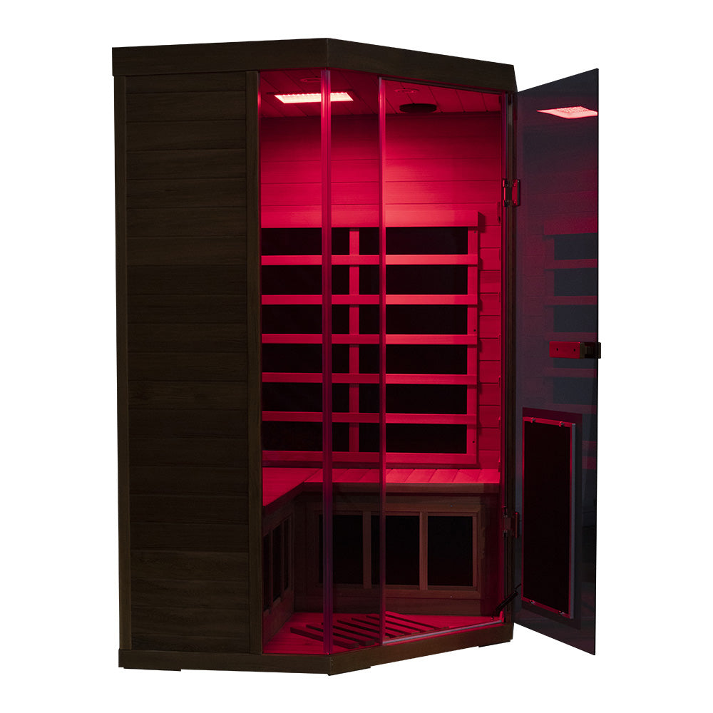 Wizzisaunas S07 2–3 Person Low EMF Infrared Sauna with Red Light Therapy