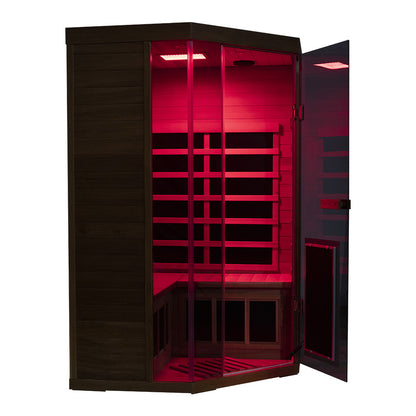 Wizzisaunas S07 2–3 Person Low EMF Infrared Sauna with Red Light Therapy