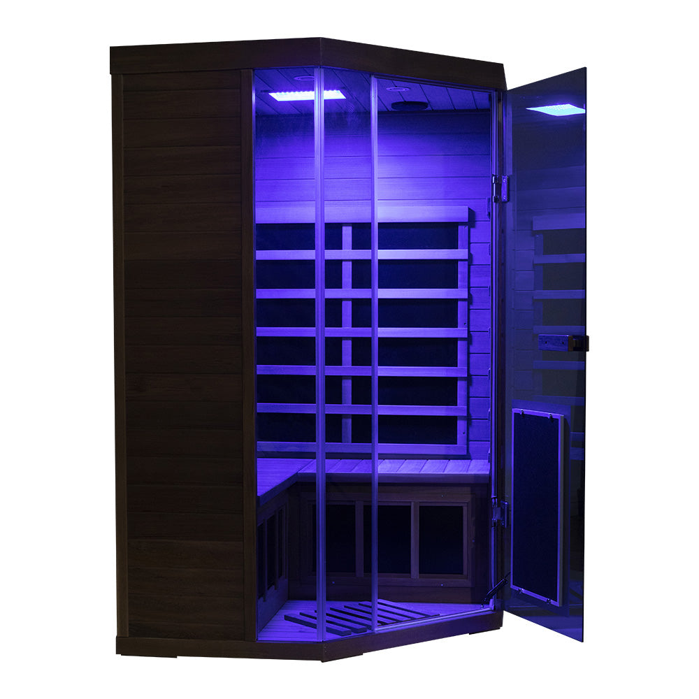 Wizzisaunas S07 2–3 Person Low EMF Infrared Sauna with Red Light Therapy