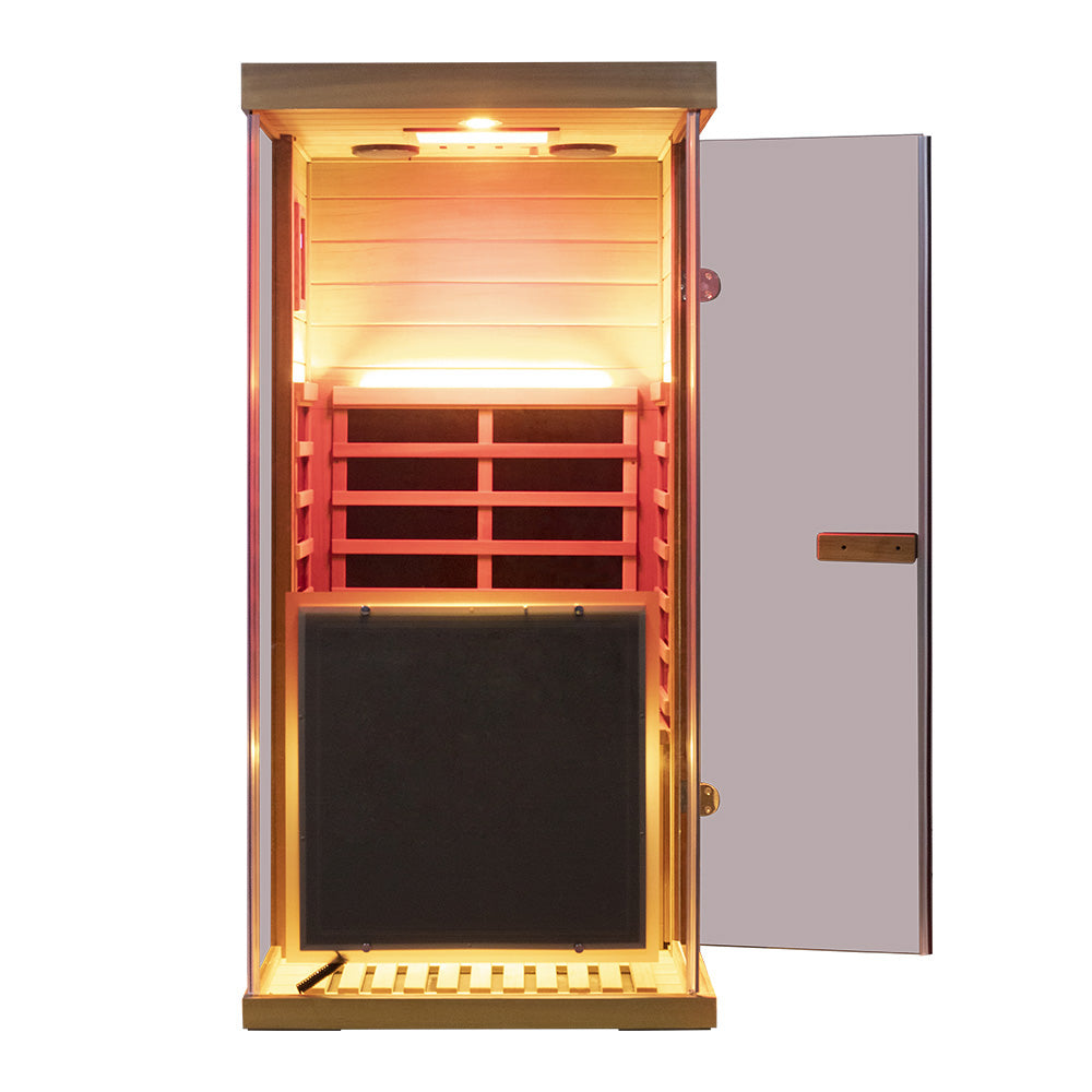 Wizzisaunas 909MX Low EMF Infrared Sauna with 4-Wavelength Red Light Therapy