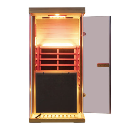 Wizzisaunas 909MX Low EMF Infrared Sauna with 4-Wavelength Red Light Therapy