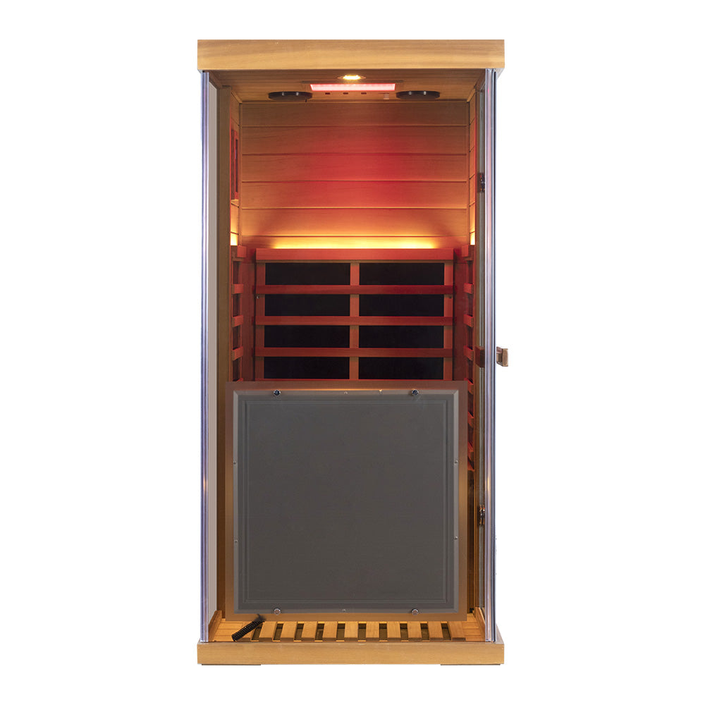 Wizzisaunas 909MX Low EMF Infrared Sauna with 4-Wavelength Red Light Therapy