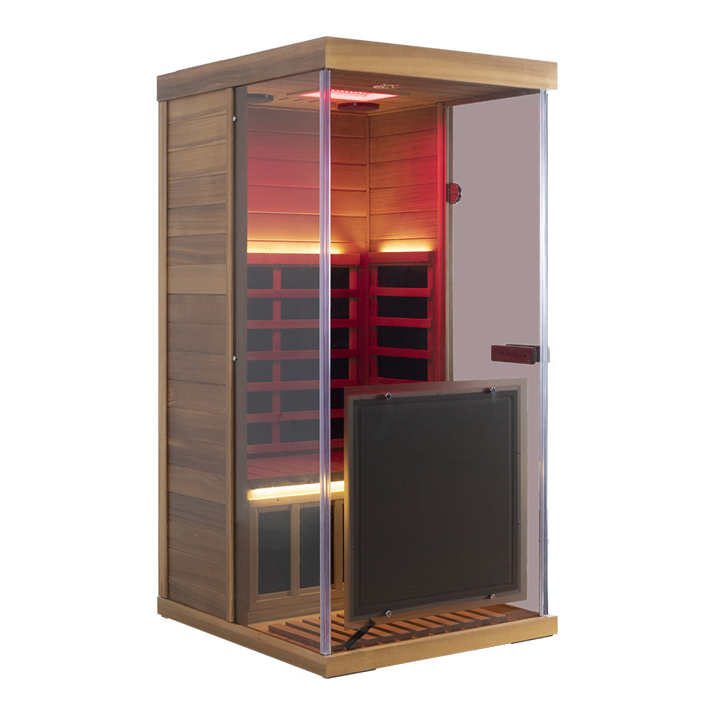 Wizzisaunas 909MX Low EMF Infrared Sauna with 4-Wavelength Red Light Therapy