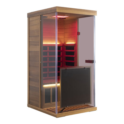 Wizzisaunas 909MX Low EMF Infrared Sauna with 4-Wavelength Red Light Therapy