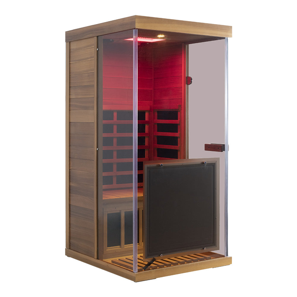 Wizzisaunas 909MX Low EMF Infrared Sauna with 4-Wavelength Red Light Therapy