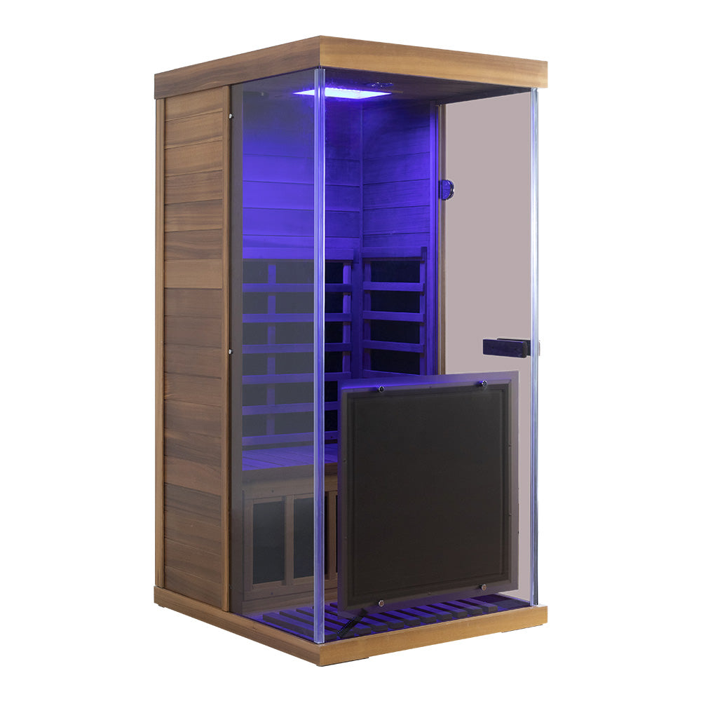 Wizzisaunas 909MX Low EMF Infrared Sauna with 4-Wavelength Red Light Therapy