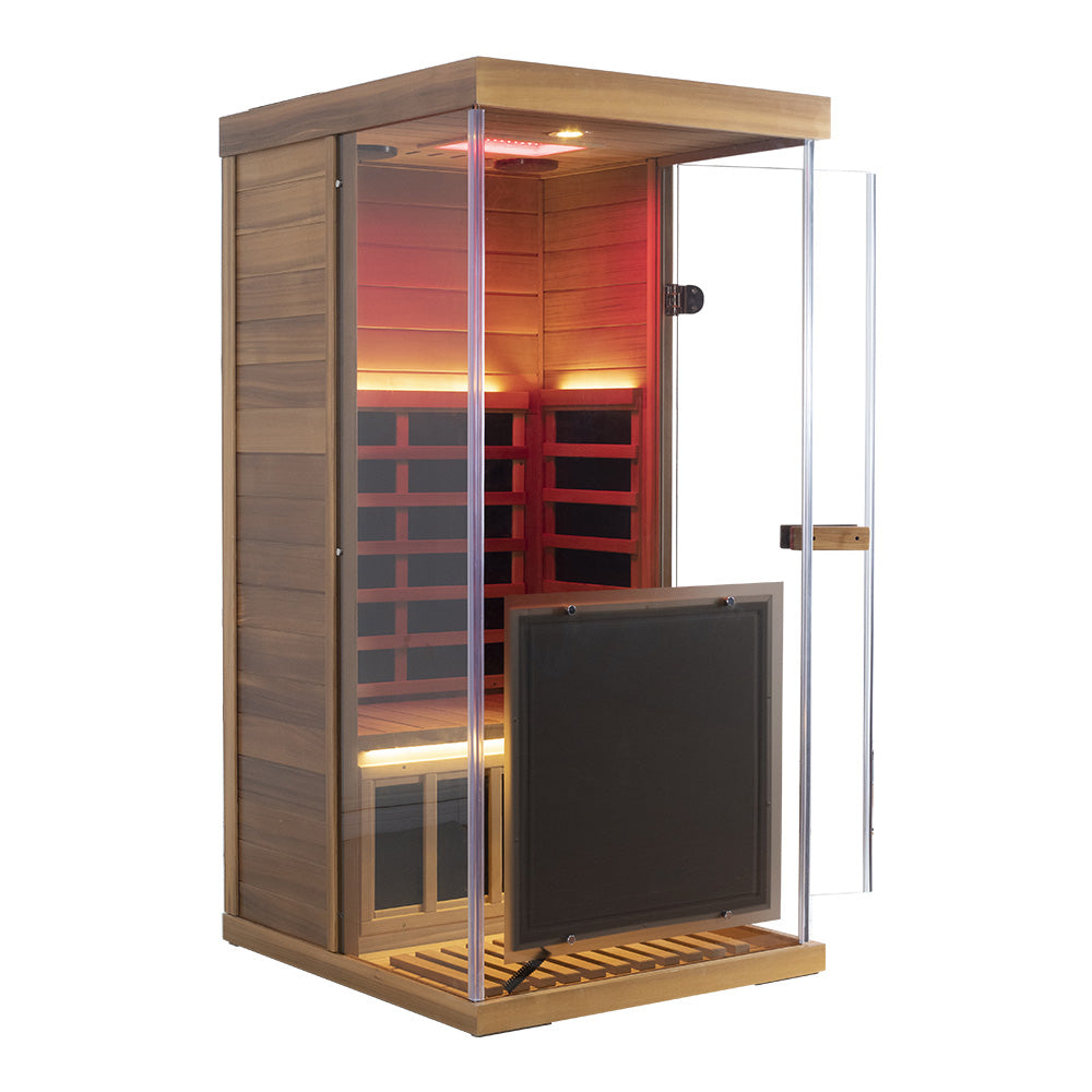 Wizzisaunas 909MX Low EMF Infrared Sauna with 4-Wavelength Red Light Therapy