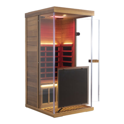 Wizzisaunas 909MX Low EMF Infrared Sauna with 4-Wavelength Red Light Therapy