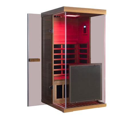 Wizzisaunas 909MX 1-Person Panoramic Low EMF Infrared Sauna